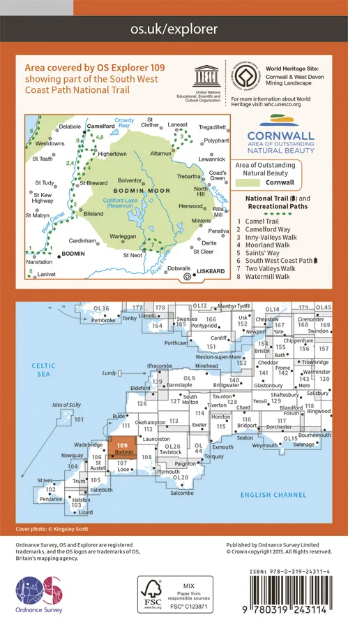 OS Explorer - 109 - Bodmin Moor - Image 2
