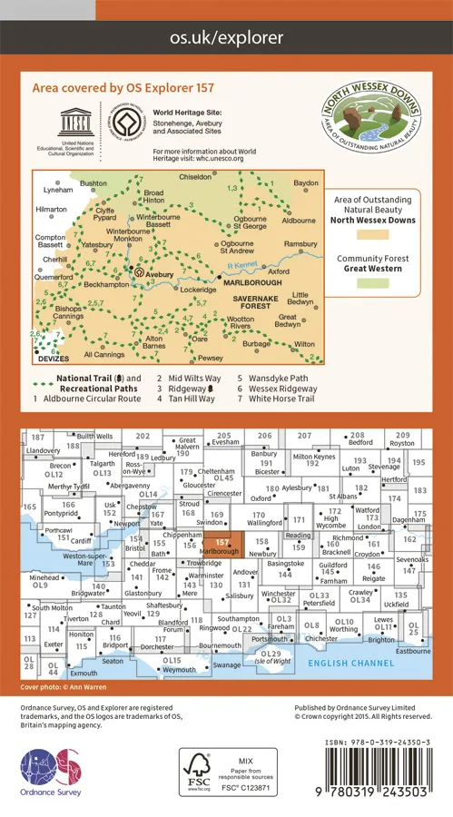 OS Explorer - 157 - Marlborough & Savernake Forest - Image 2