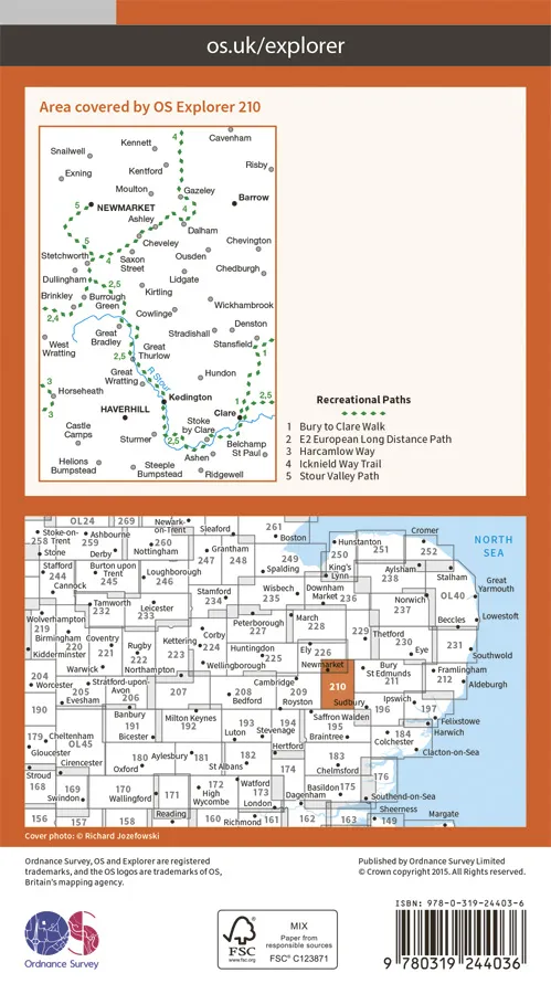 OS Explorer - 210 - Newmarket & Haverhill - Image 2