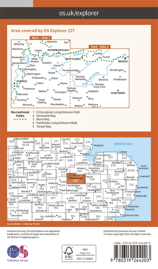 OS Explorer - 227 - Peterborough - Image 2