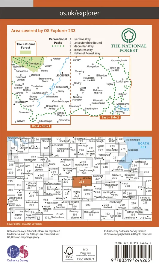 OS Explorer - 233 - Leicester & Hinckley - Image 2