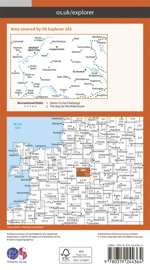 OS Explorer - 243 - Market Drayton - Image 2