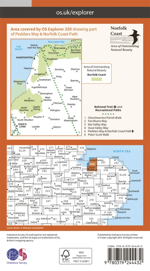 OS Explorer - 250 - Norfolk Coast West - Image 2