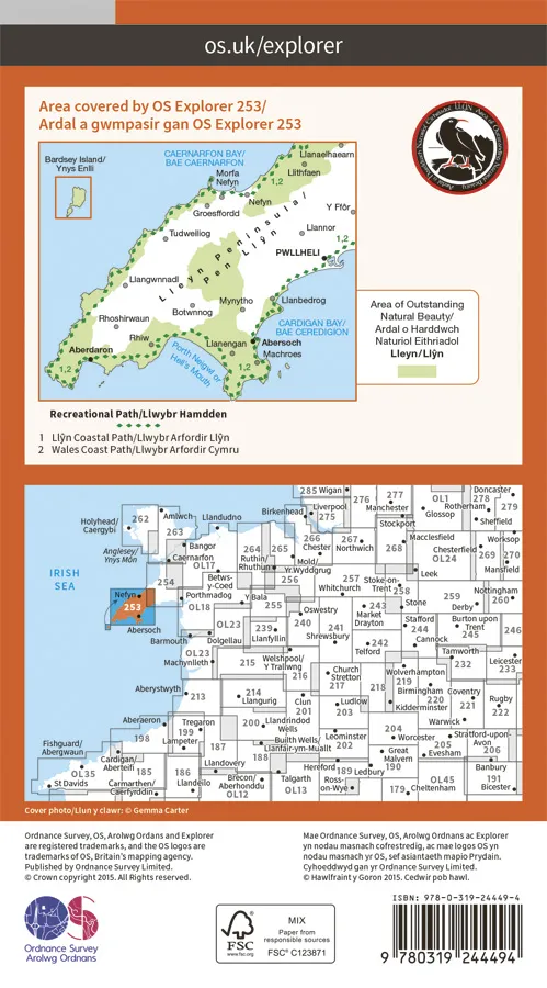 OS Explorer - 253 - Lleyn Peninsula West - Image 2
