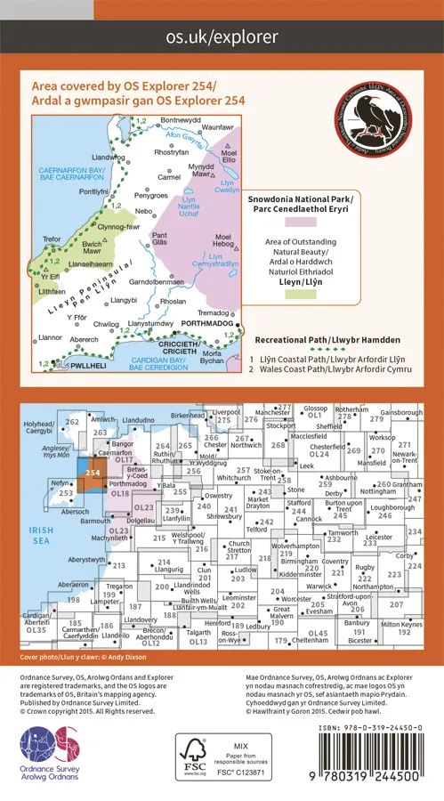 OS Explorer - 254 - Lleyn Peninsula East - Image 2