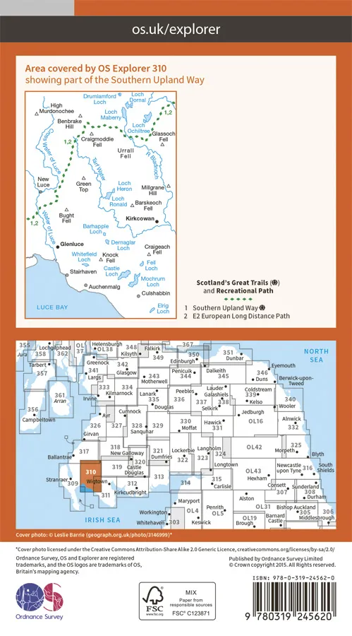 OS Explorer - 310 - Glenluce & Kirkcowan - Image 2