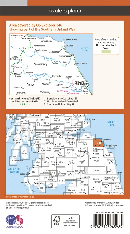 OS Explorer - 346 - Berwick-upon-Tweed - Image 2
