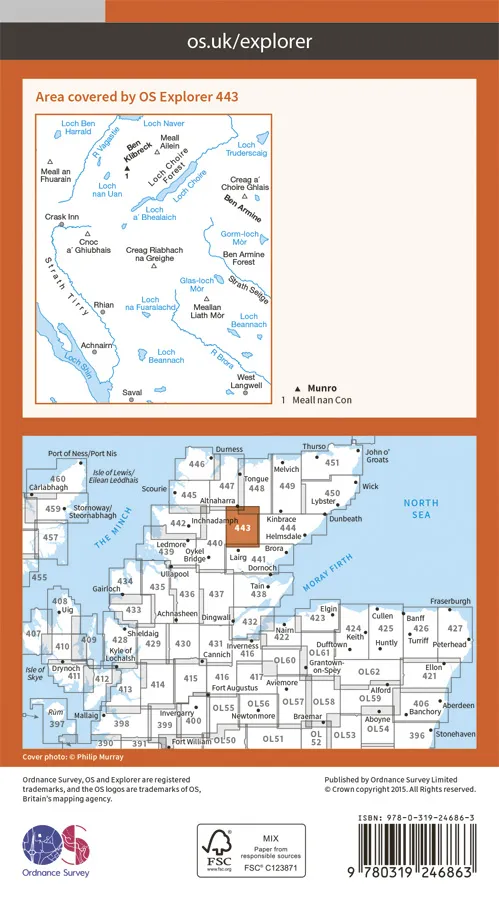 OS Explorer - 443 - Ben Klibreck & Ben Armine - Image 2