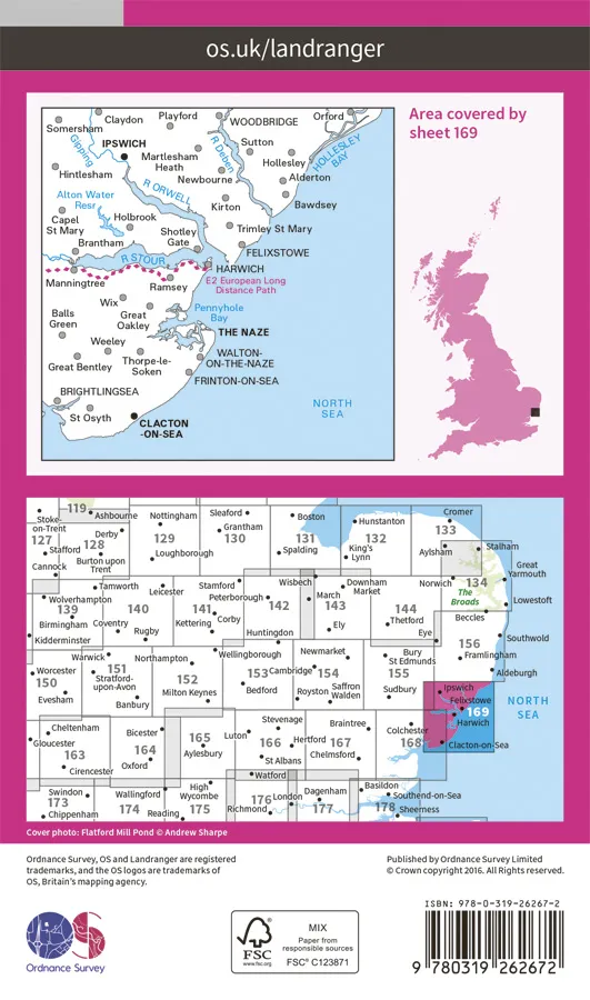OS Landranger - 169 - Ipswich, The Naze - Image 2