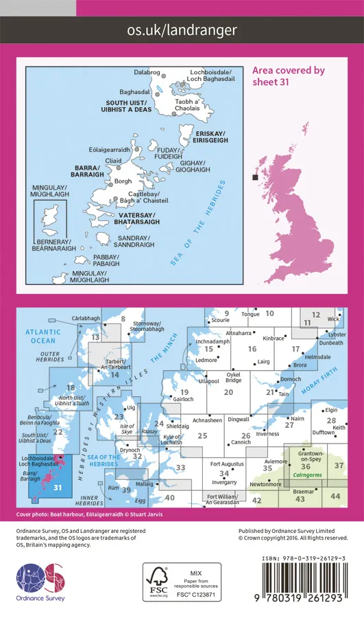 OS Landranger - 31 - Barra & South Uist, Vatersay & Eriskay - Image 2