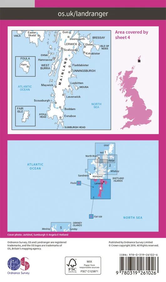 OS Landranger - 4 - Shetland – South Mainland - Image 2
