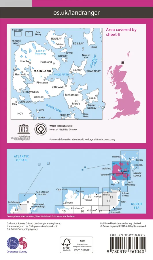 OS Landranger - 6 - Orkney – Mainland - Image 2