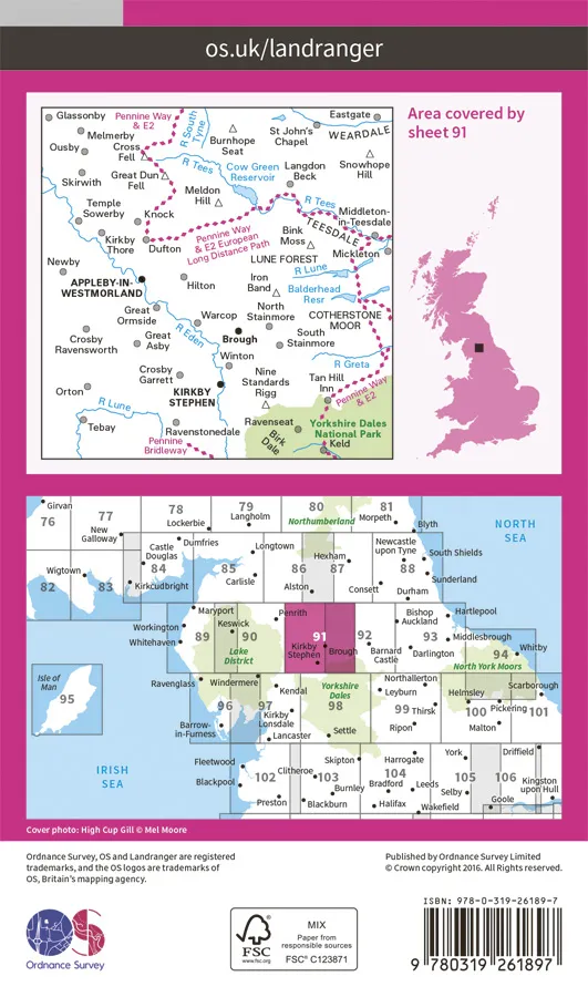OS Landranger - 91 - Appleby-in-Westmorland - Image 2