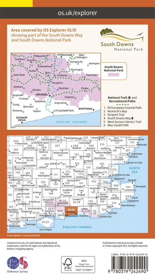 OS Explorer Leisure - OL10 - Arundel & Pulborough - Image 2