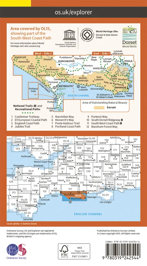 OS Explorer Leisure - OL15 - Purbeck & South Dorset - Image 2
