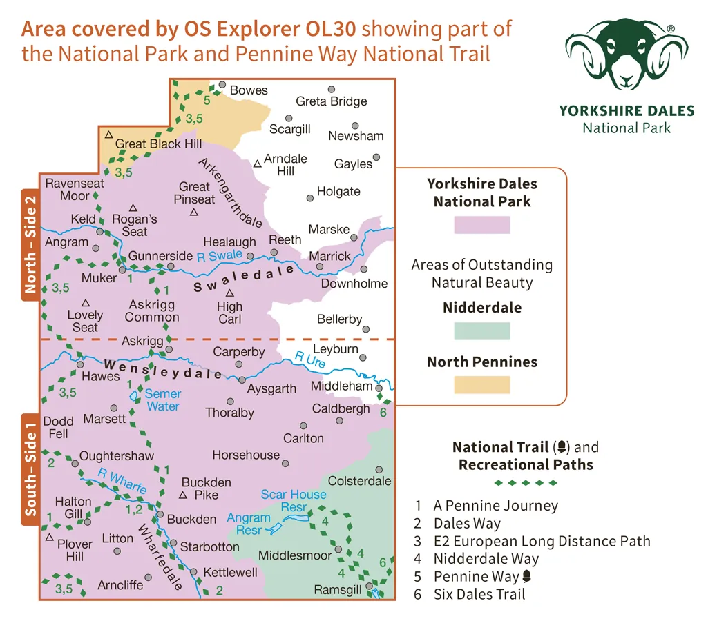 OS Explorer Leisure - OL30 - Yorkshire Dales - Northern & Central - Image 2