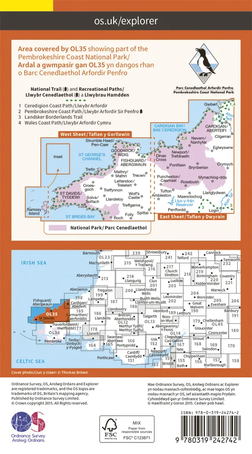 OS Explorer Leisure - OL35 - North Pembrokeshire - Image 2