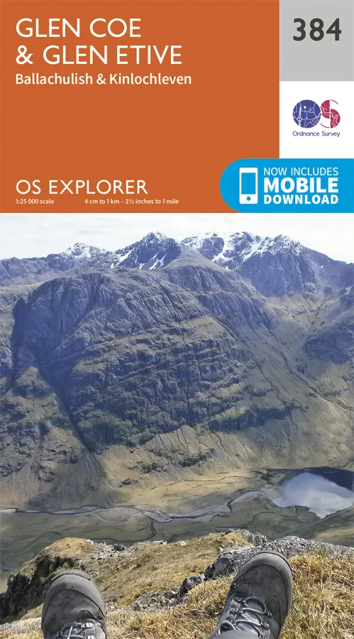 OS Explorer - 384 - Glen Coe & Glen Etive