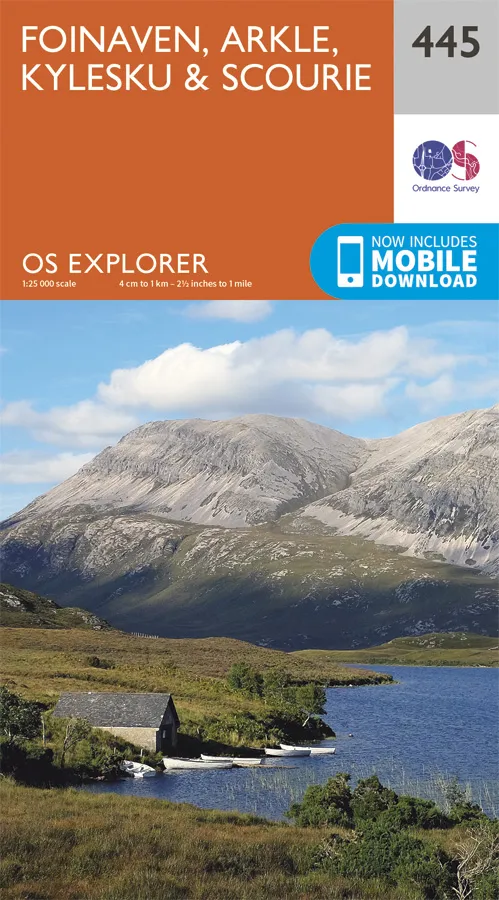OS Explorer - 445 - Foinaven, Arkle, Kylesku & Scourie