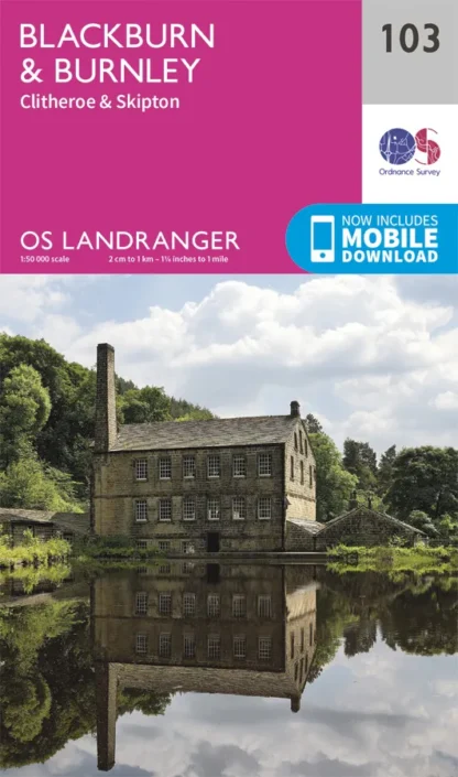 OS Landranger - 103 - Blackburn & Burnley, Clitheroe & Skipton