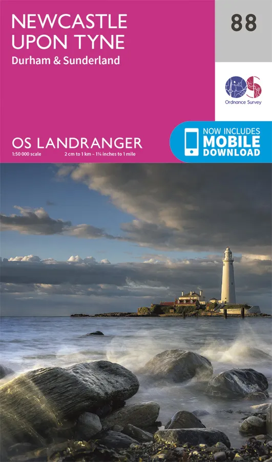 OS Landranger - 88 - Newcastle upon Tyne, Durham