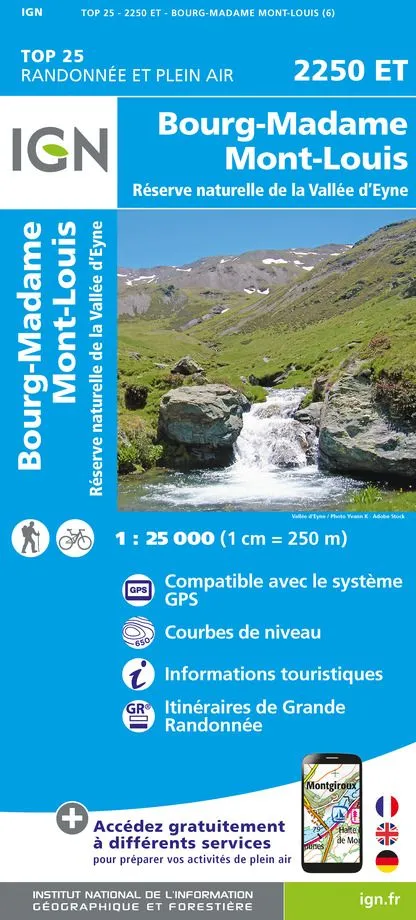 IGN Top 25 - Bourg-Madame / Mont-Louis / RN Vallée Eyne - Image 2