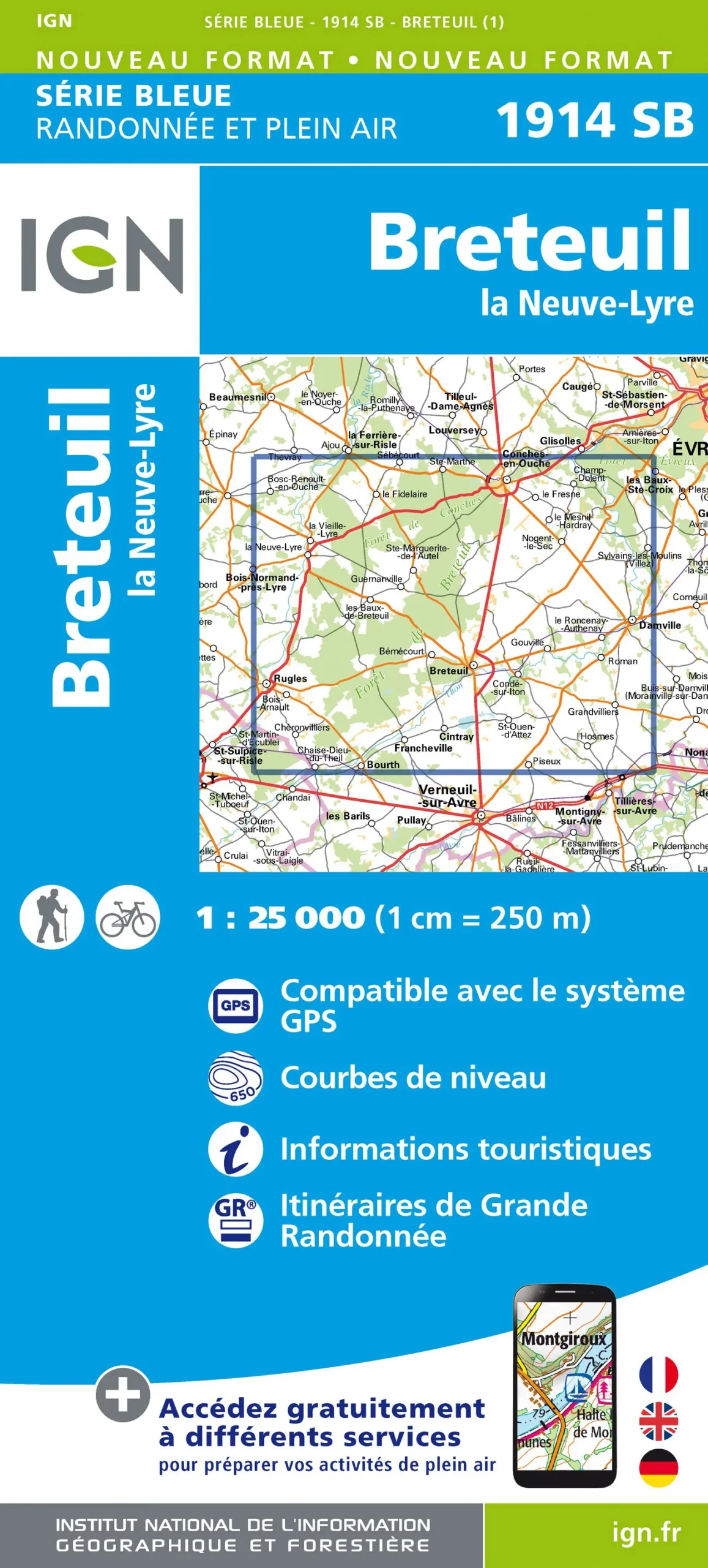 IGN Top 25 - Serie Bleu - Breteuil / La Neuve-Lyre 1914