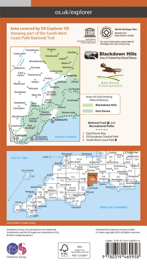 OS Explorer Active - 115 - Exmouth & Sidmouth - Image 2