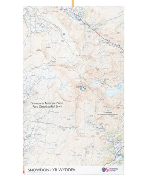 Ordnance Survey - Microfibre Towel Large - Snowdon - Image 2