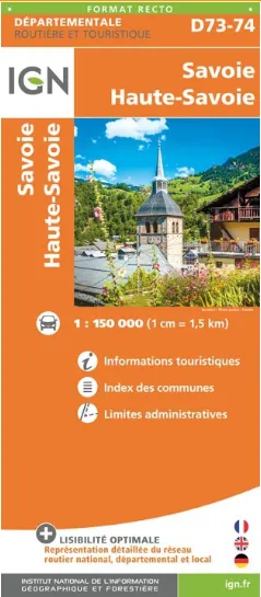IGN Departmental - Savoie - Haute-Savoie - D73-74