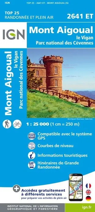 IGN Top 25 - Mont Aigoual / Le Vigan / PNR des Cévennes - Image 2