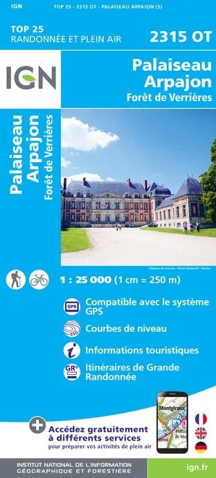 IGN Top 25 - Palaiseau - Arpajon / Forêt de Verrières - Image 2