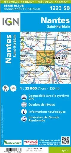 IGN Top 25 - Serie Bleu - Nantes / St-Herblain 1223 - Image 2