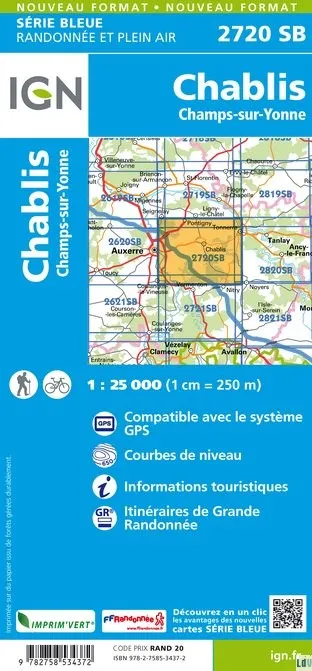 IGN Top 25 - Serie Bleu - Chablis / Champs-sur-Yonne 2720 - Image 2