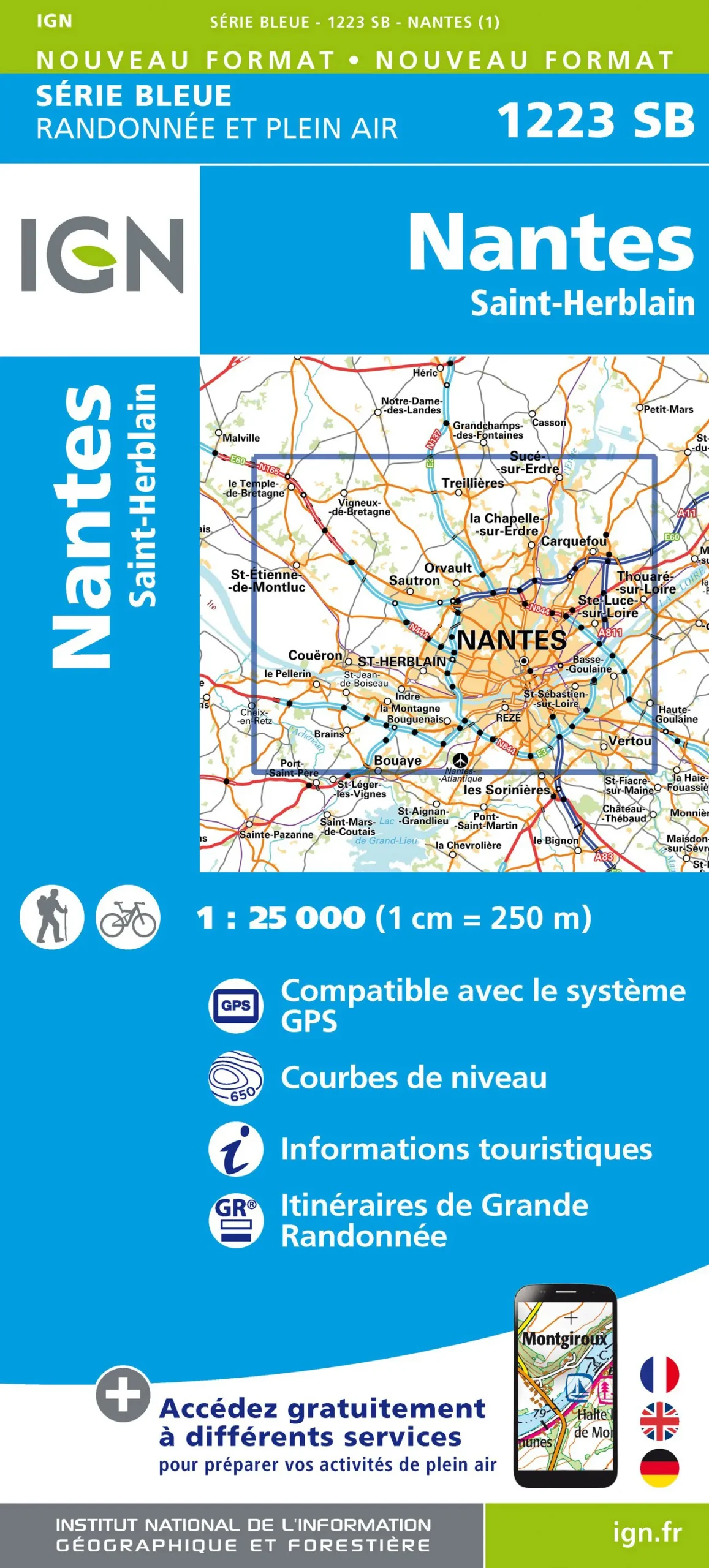 IGN Top 25 - Serie Bleu - Nantes / St-Herblain 1223