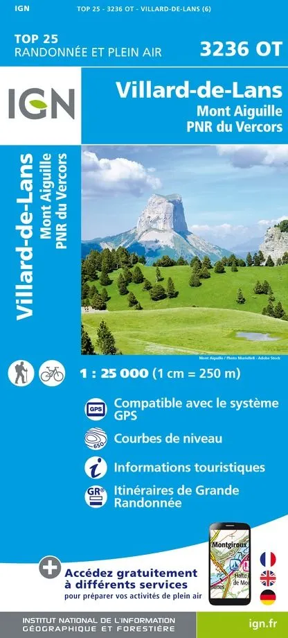 IGN Top 25 - Villard-de-Lans / Mont Aiguille / PNR du Vercors