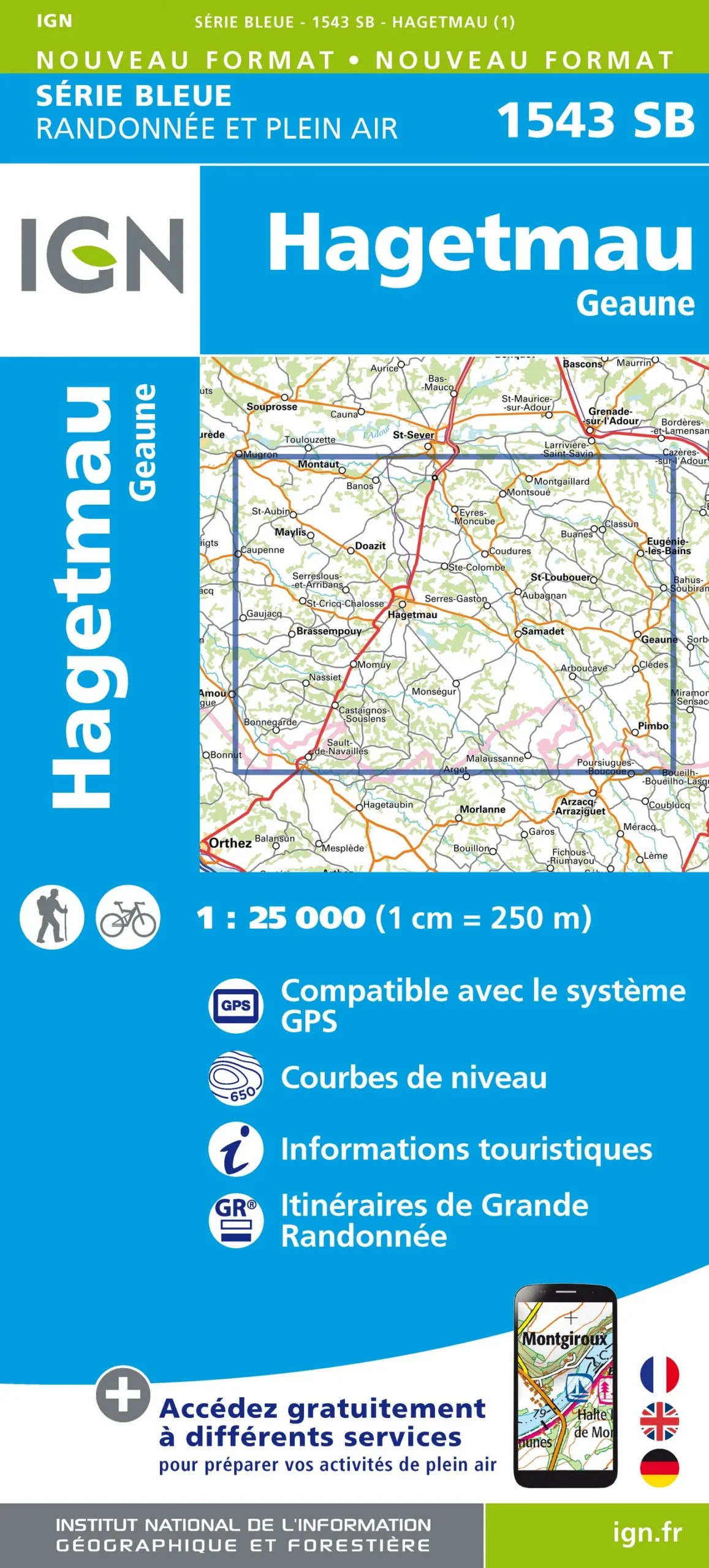 IGN Top 25 - Serie Bleu - Hagetmau / Geaune 1543 - Image 2