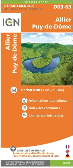 IGN Departmental - Allier - Puy-de-Dome D03-63