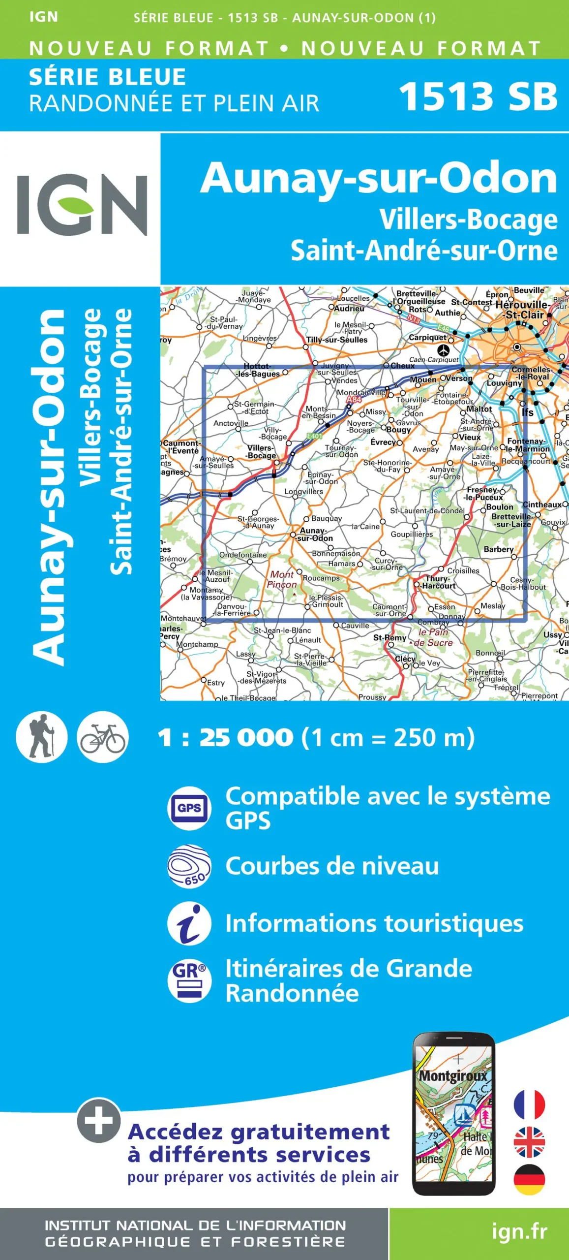 IGN Top 25 - Serie Bleu - Aunay-sur-Odon / Villers-Bocage 1513