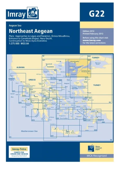 Imray G Chart - Northeast Aegean (G22)