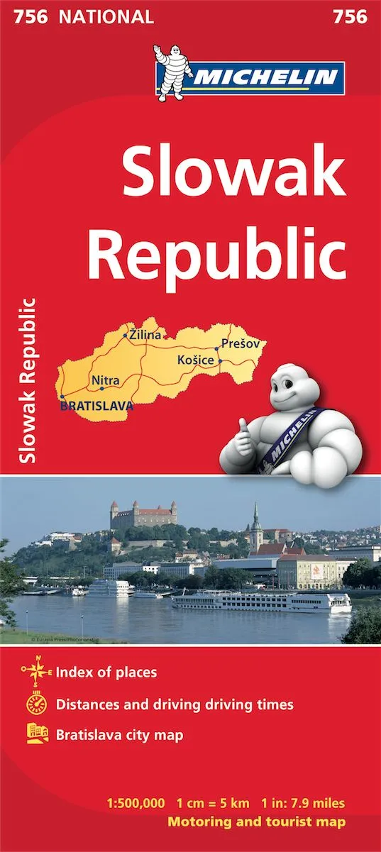 Michelin National Map - 756-Slovak Republic
