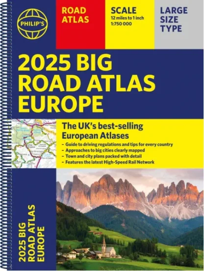 Philips Big Road Atlas Europe - A3 Spiral