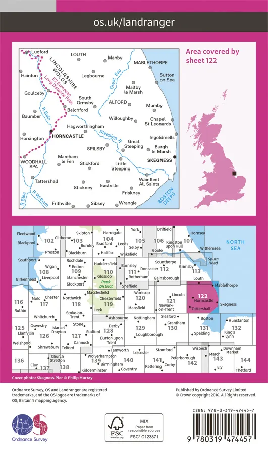 OS Landranger Active - 122 - Skegness & Horncastle - Image 2