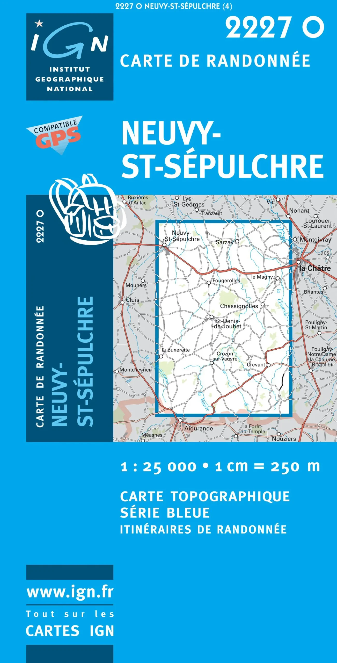 IGN Top 25/Bleue - Neuvy-St-Sépulchre