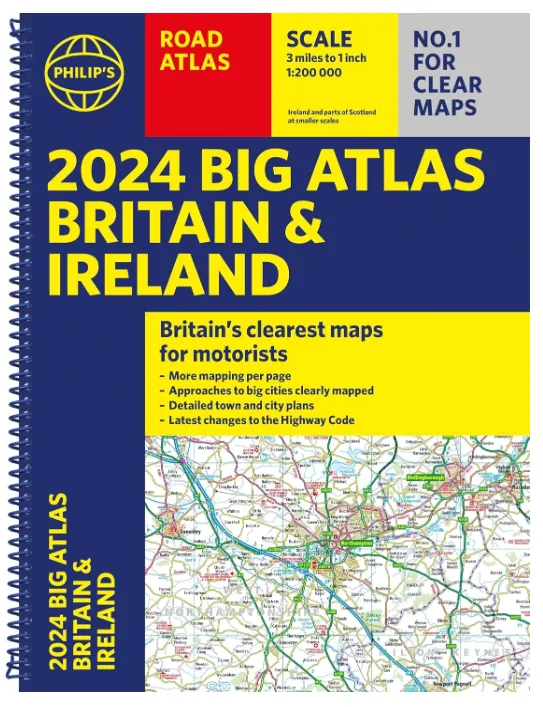 Philips Big Road Atlas Britain & Ireland - A3 Spiral - Image 2