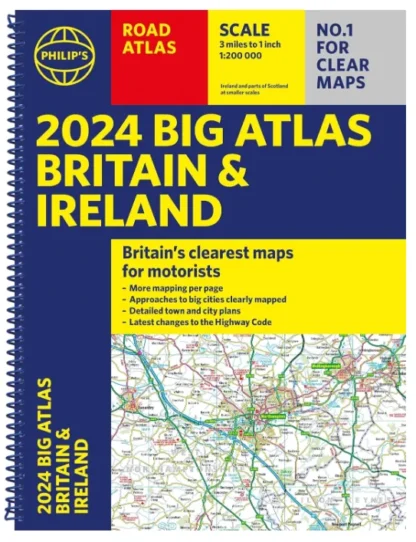 Philips Big Road Atlas Britain & Ireland - A3 Spiral