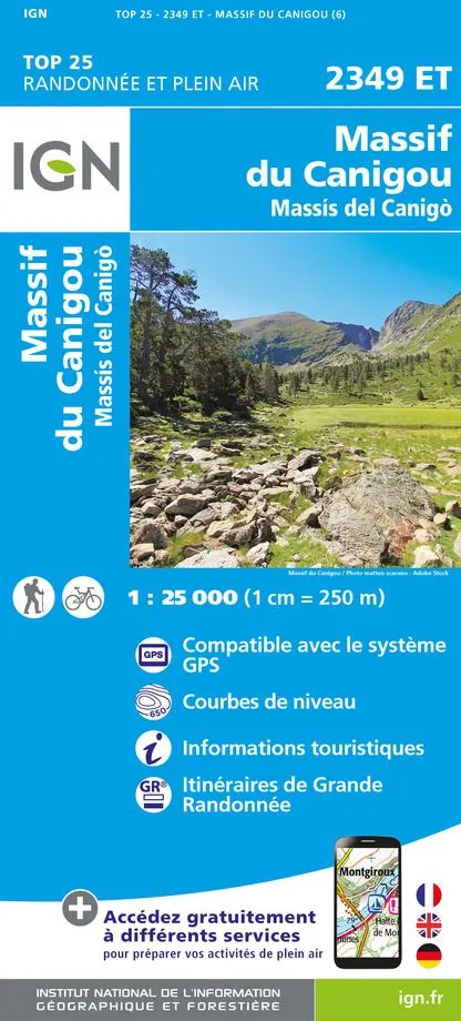 IGN Top 25 - Massif du Canigou - Massis del Canigo