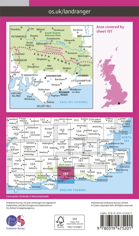 OS Landranger Active - 197 - Chichester & The South Downs - Image 2