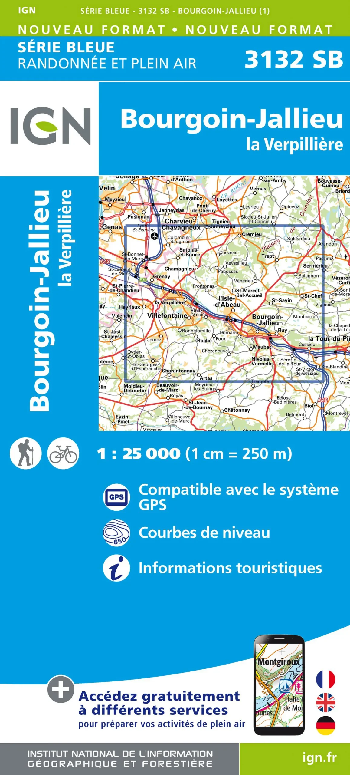 IGN Top 25 - Serie Bleu - Bourgoin-Jallieu / La Verpillère 3132