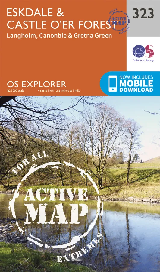 OS Explorer Active - 323 - Eskdale & Castle O'er Forest